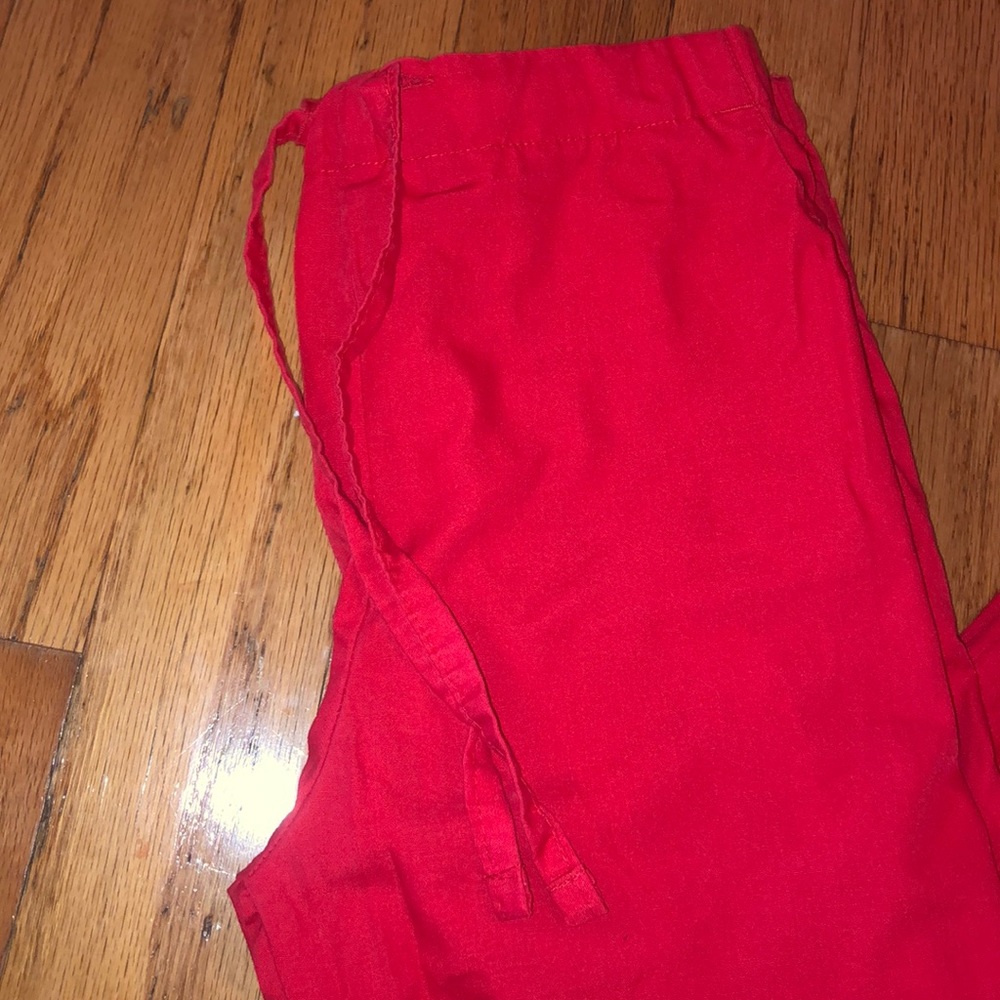 RED SCRUB BOTTOMS - Picture 2 of 3